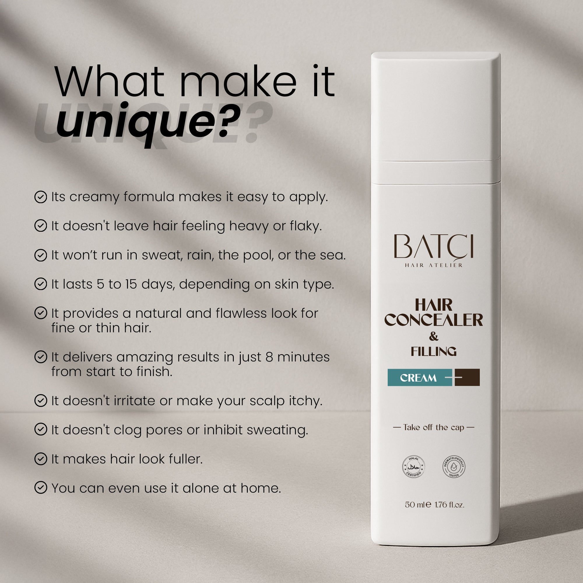 50ML Batci Hair Concealer Volumizer Liquid Cream 
