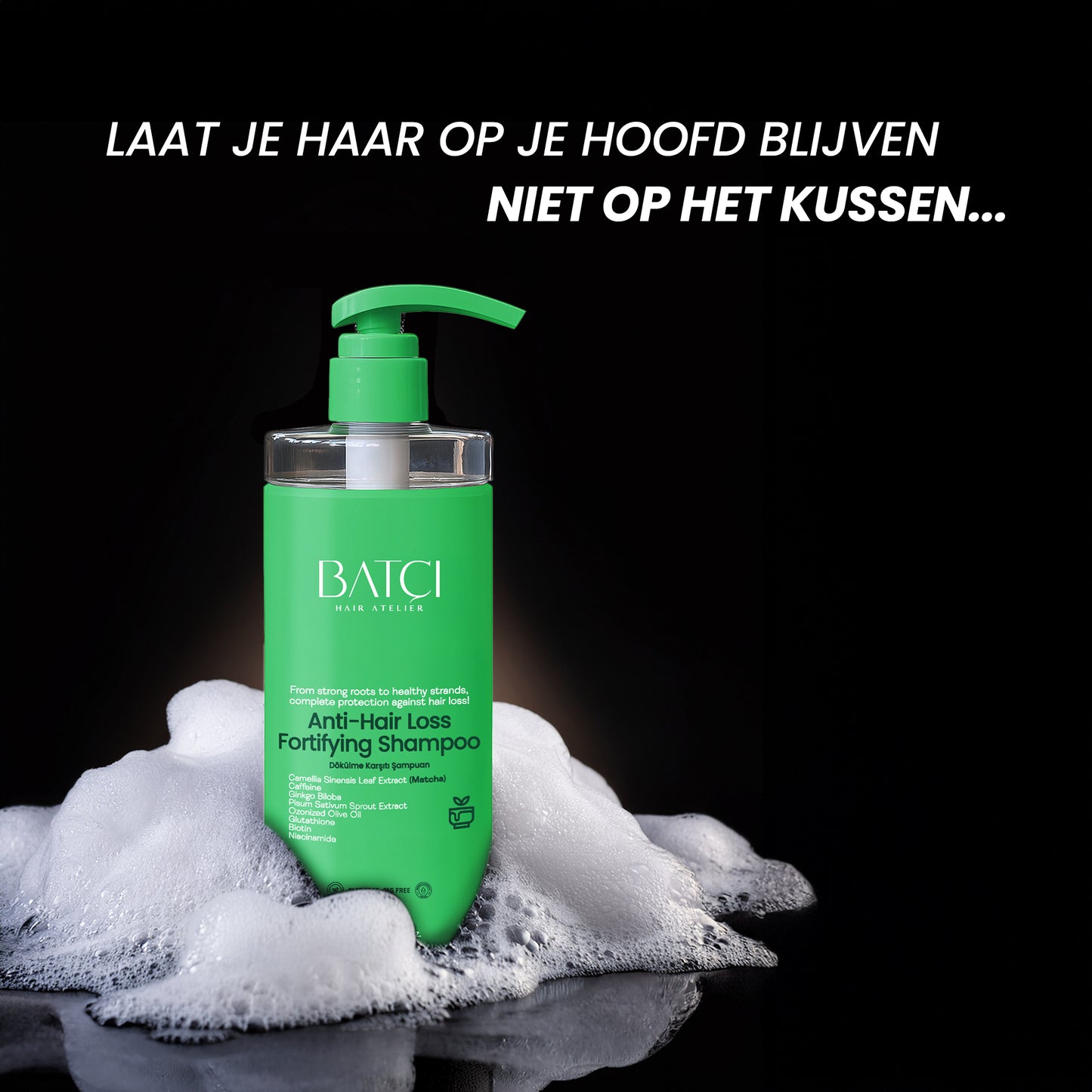 Anti-Hair Loss Shampoo 500 ml – Volumizing and Nourishing Formula with Ginkgo Biloba and Glutathione