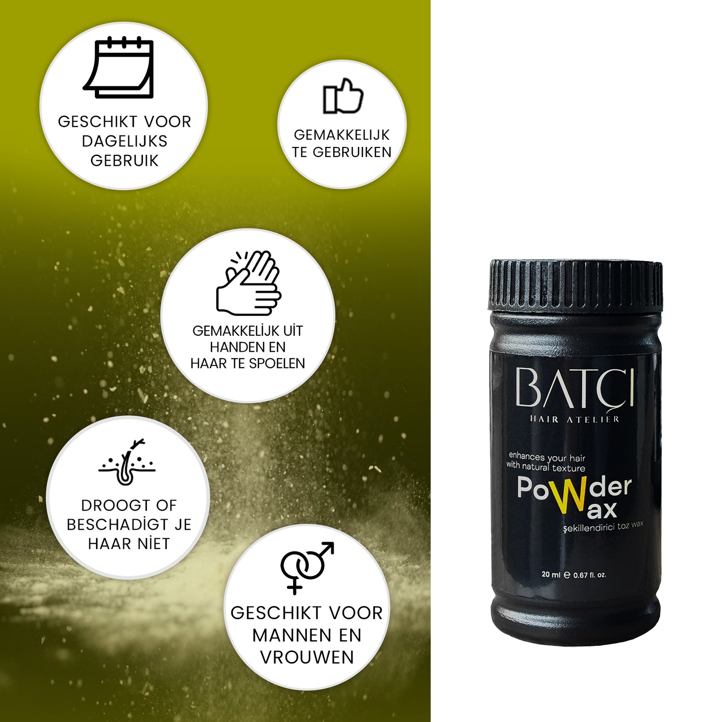 Cire en poudre coiffante