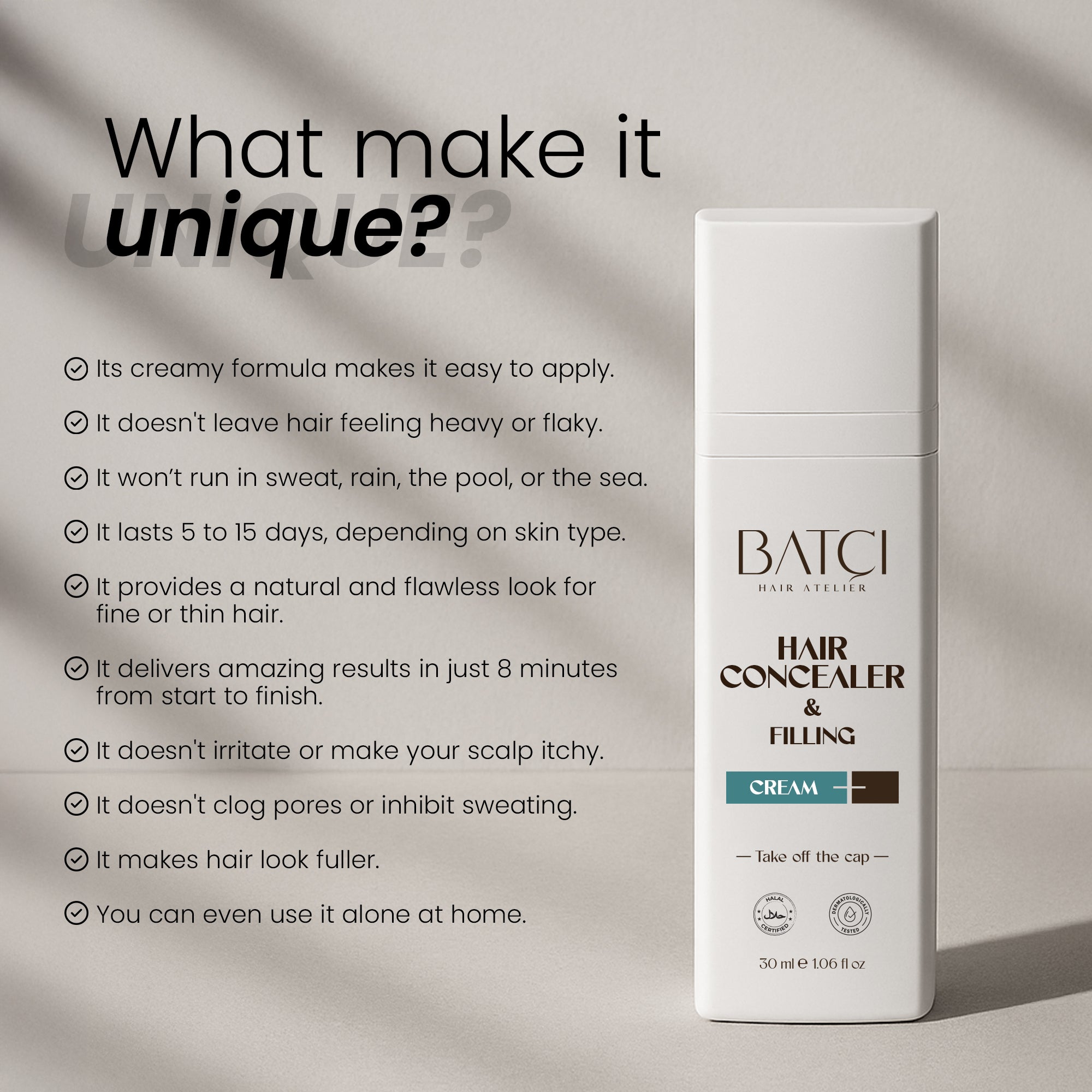 30ML Batci Hair Concealer Volumizer Liquid Cream 