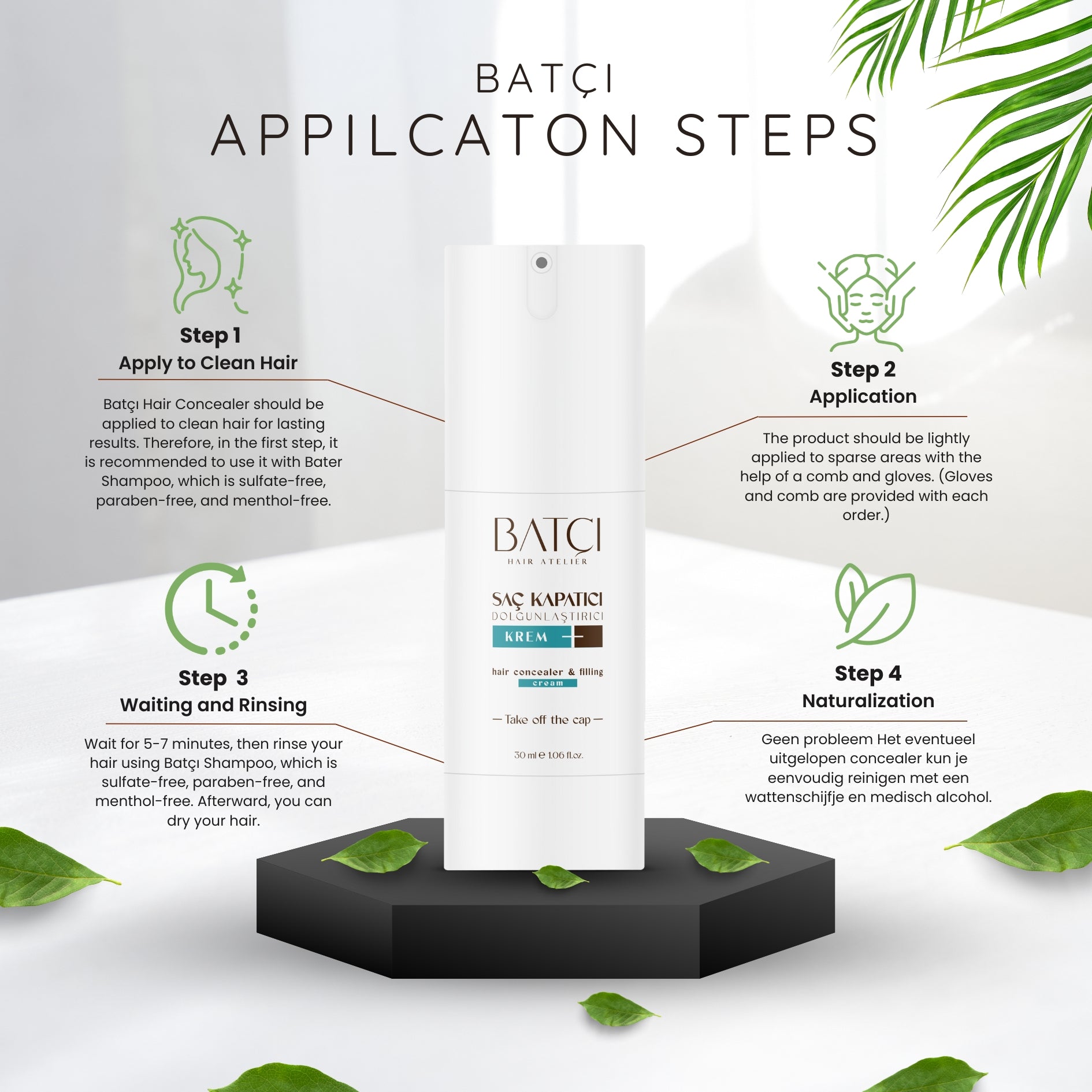 30ML Batci Hair Concealer Volumizer Liquid Cream 