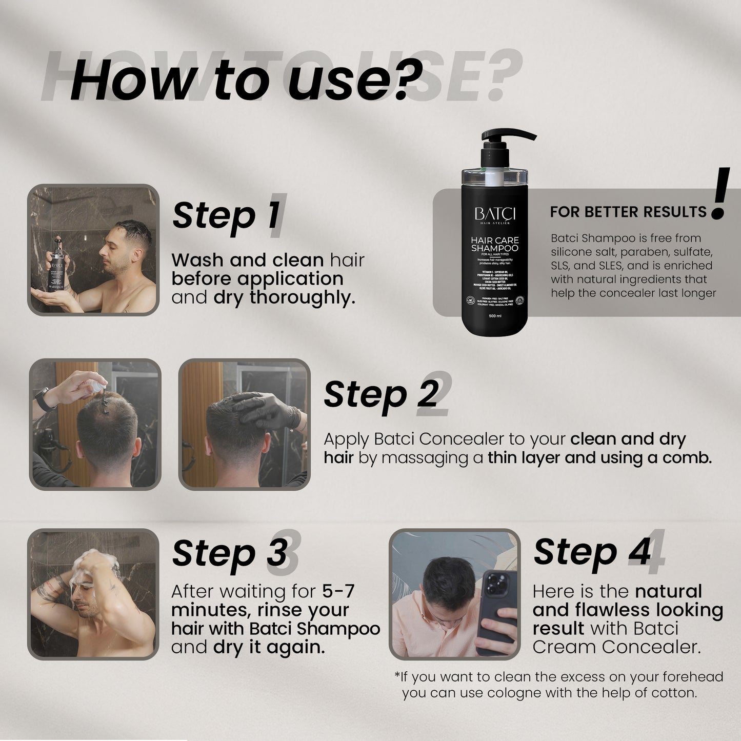 Crème liquide volumatrice anti-cernes pour cheveux Batci 50 ml 