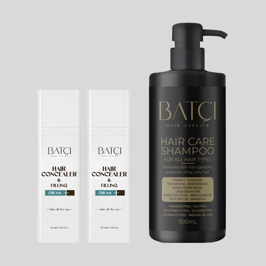 Batçı Hair Concealer Bundle: 2x Hair Concealer &amp; Shampoo 