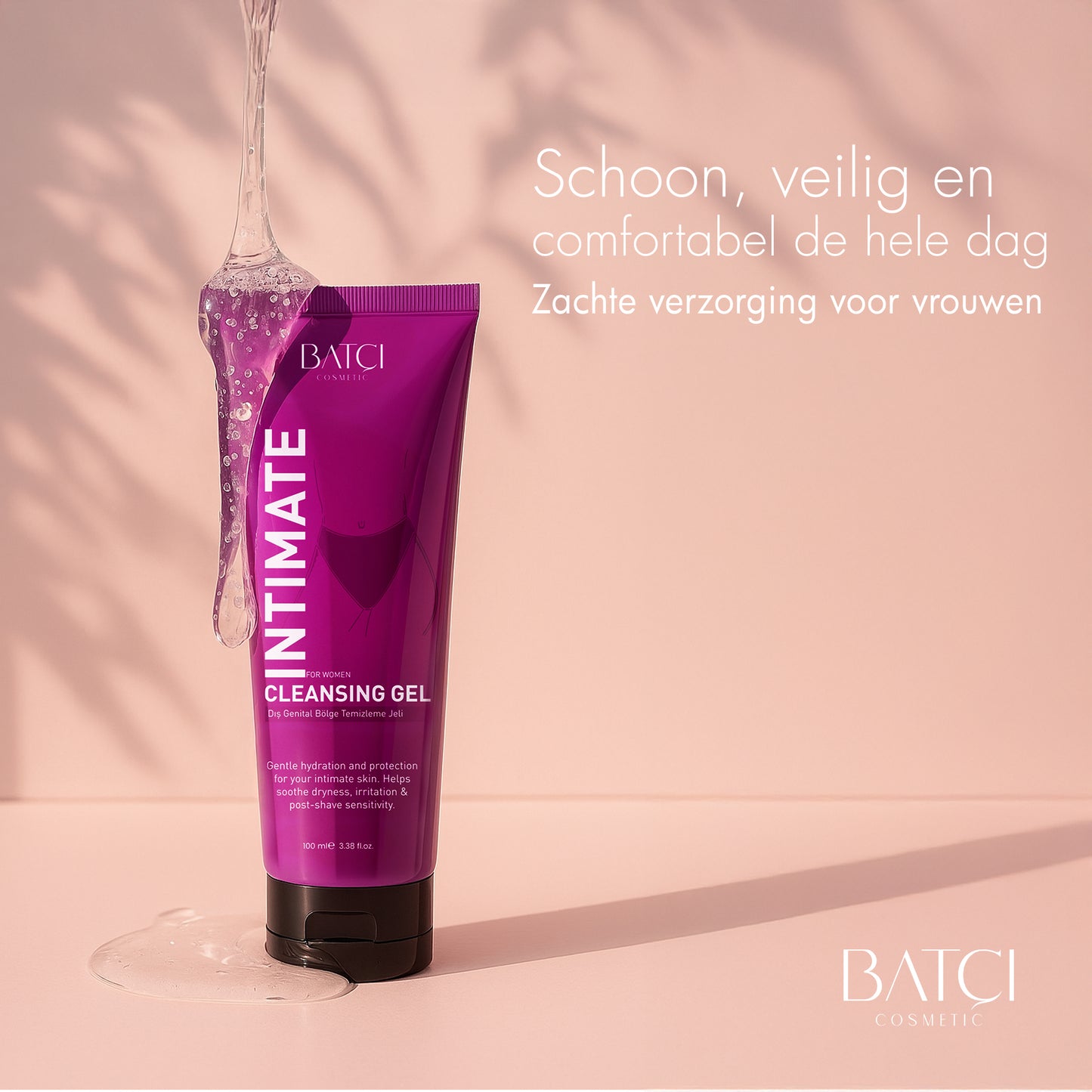 Nioli Oily Intimate Cleansing Gel 100 ML, Special for Genital Area, Helps to Remove Odor and Lightens Color