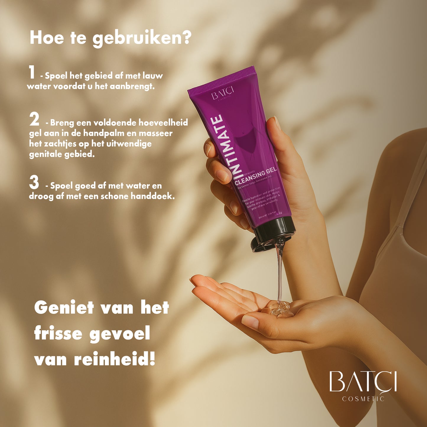 Nioli Oily Intimate Cleansing Gel 100 ML, Special for Genital Area, Helps to Remove Odor and Lightens Color