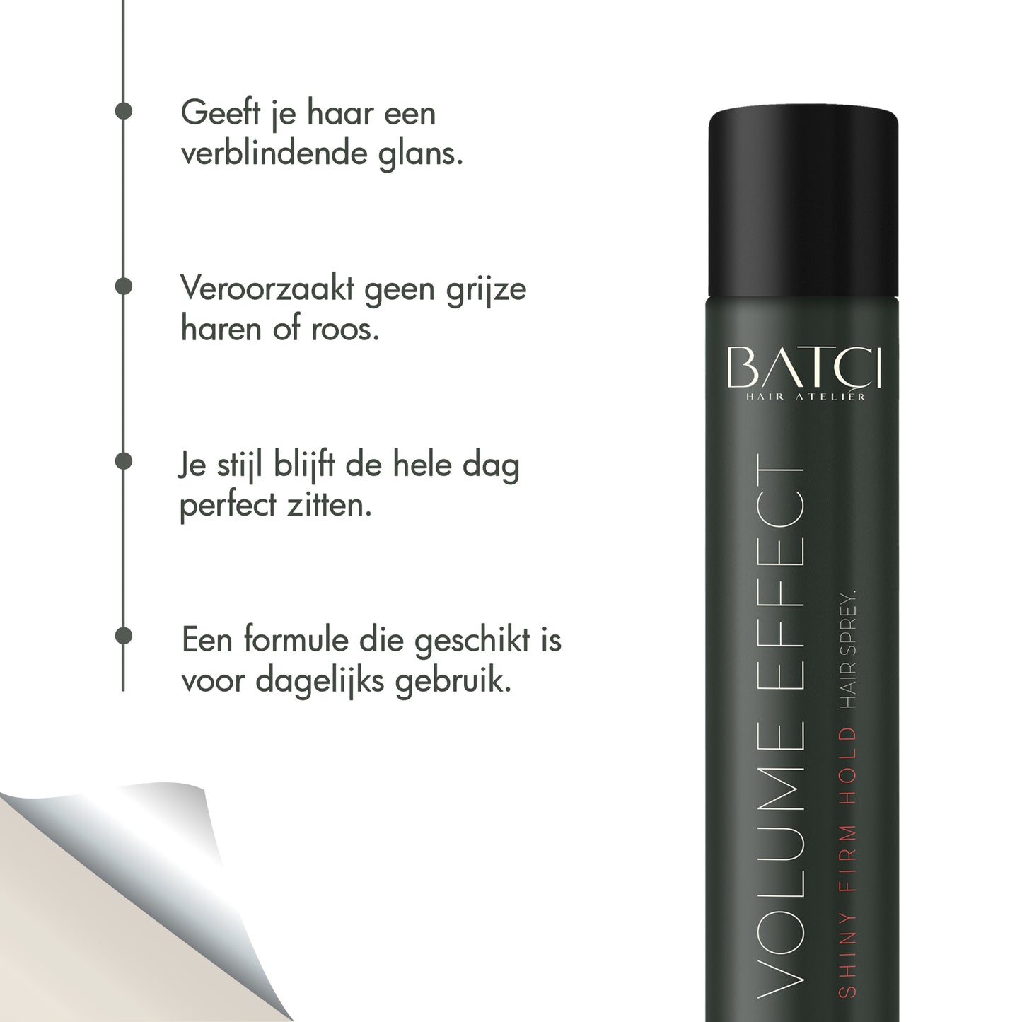 Spray coiffant brillant tenue ferme – 400 ml effet volume | Tenue forte, haute et brillante